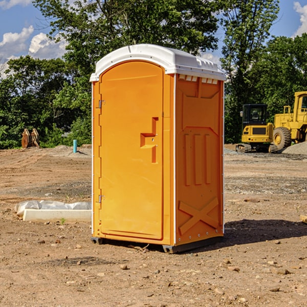 how often are the portable restrooms cleaned and serviced during a rental period in Corinth ME